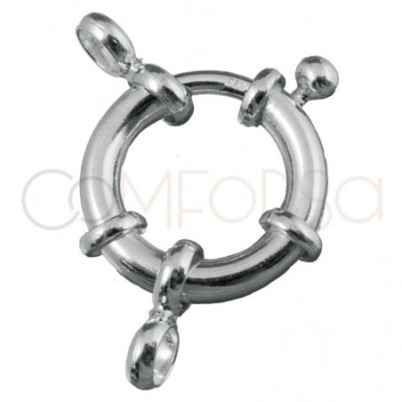 Maxi broche de argolla con asas 16mm plata 925