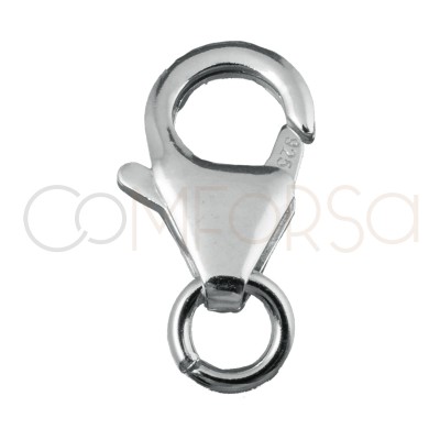 Mosquetón redondo con anilla 5x8 mm en plata 925