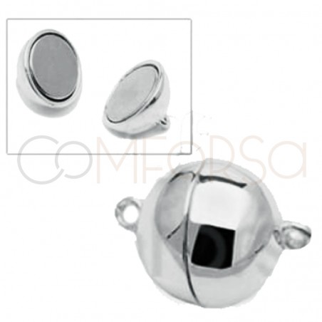 Broche bola con imán 8mm plata 925