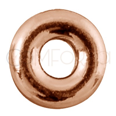 Rose Gold-plated silver Donut 4mm (1.5)