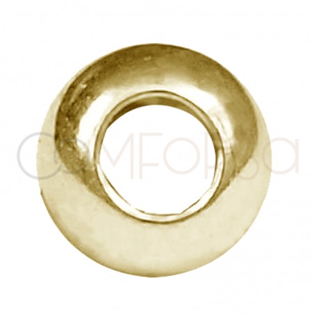 bolita 4 mm (1.8) plata baño de oro