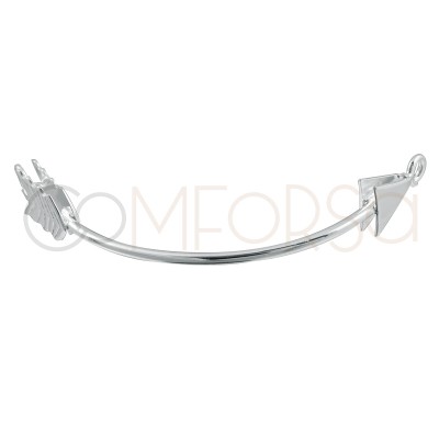 Conector flecha plata 925 bañada en oro