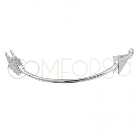 Conector flecha plata 925 bañada en oro