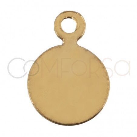 Gold-plated sterling silver 925 hallmark tag with jumpring 6 mm
