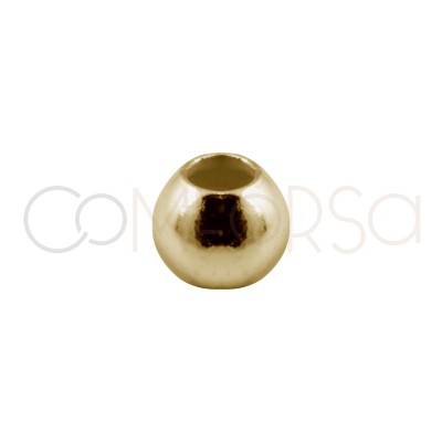 bolita lisa 2 mm (0.9) plata baño de oro rosa