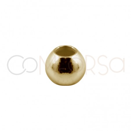Rose gold-plated sterling silver 925 smooth ball 2mm (0.9)