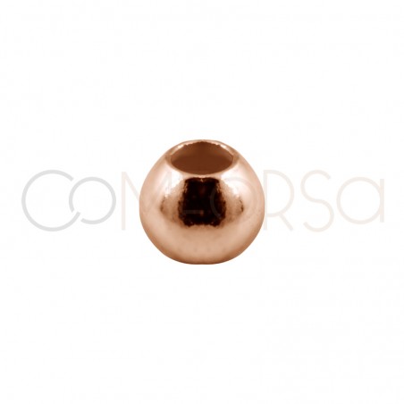 bolita lisa 2 mm (0.9) plata baño de oro rosa