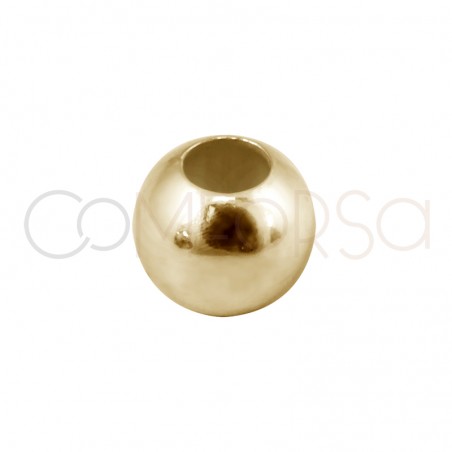 Bola lisa 3 mm (1.2) plata chapada en oro