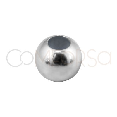 bolita lisa 3 mm (1.2) plata baño de oro rosa