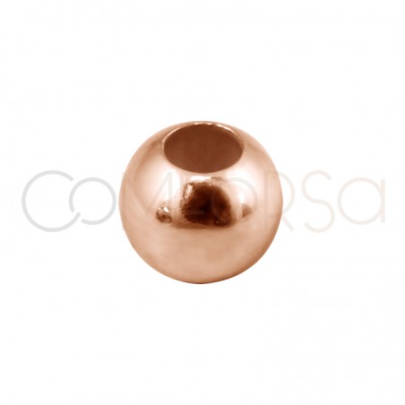 Bola lisa 3 mm (1.2) plata chapada oro rosa