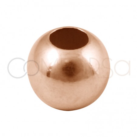 Rose Gold-plated silver flat Ball 2 mm (0.9)