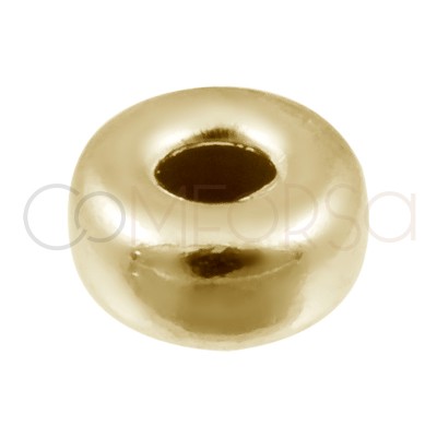 Donut 4 mm (1.5) plata 925 chapda en oro
