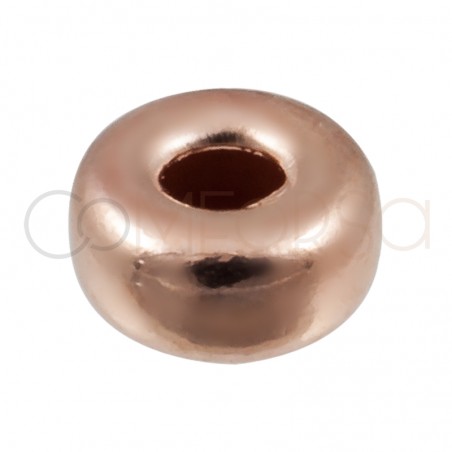 Donut 4 mm (1.5) plata 925 chapda en oro rosa