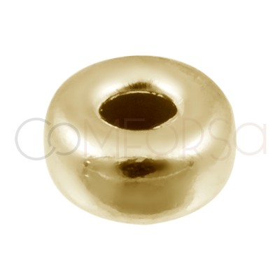 Donut 4 mm (1.5) plata chapada oro rosa