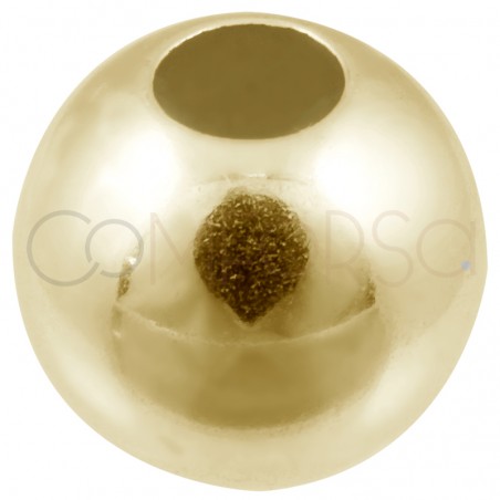 Bola lisa 8mm plata chapada en oro