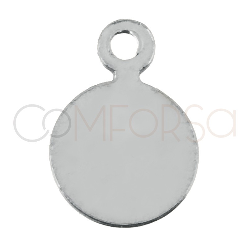 Chapa contraste con anilla 6mm plata 925 ml