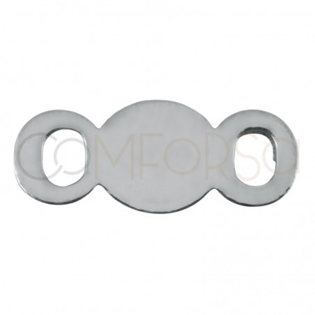 Chapa de contraste para cadena 4 x 10mm plata 925 ml