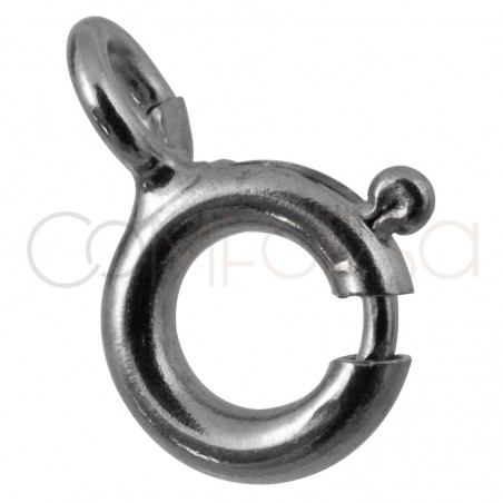 18kt White gold reinforced bolt ring 6 mm