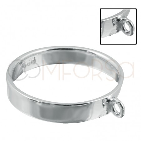 Sterling silver 925 plain ring with jump ring