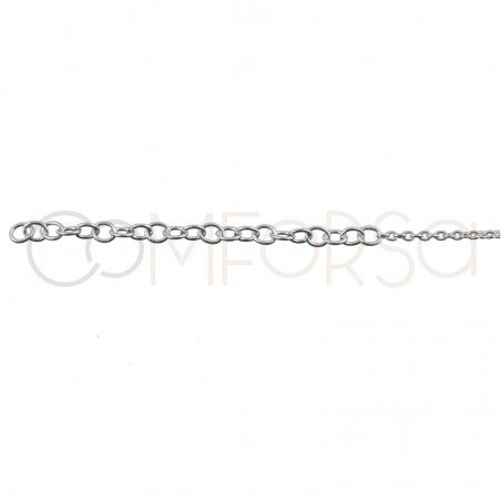 Sterling silver 925 choker with air zirconias 42cm