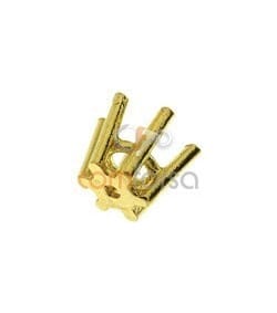 18kt Yellow gold settings 6 prong (4 mm int)