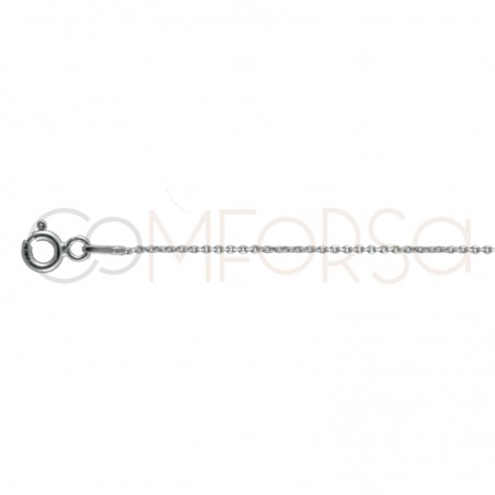 Sterling silver 925 Forçat chain diamond 0.9mm
 Finish-Sterling silver 925ml Lenght of the chain-40