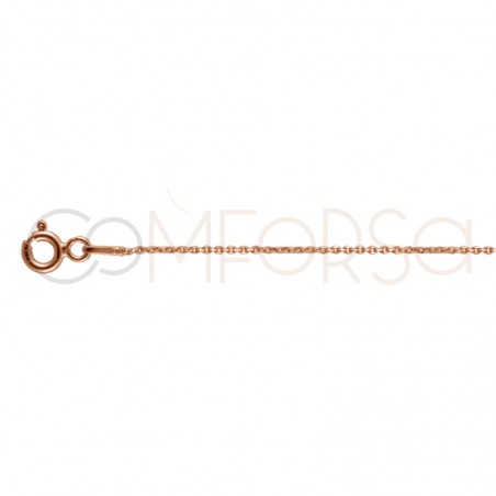 Sterling silver 925 gold-plated faceted belcher chain 0.9mm