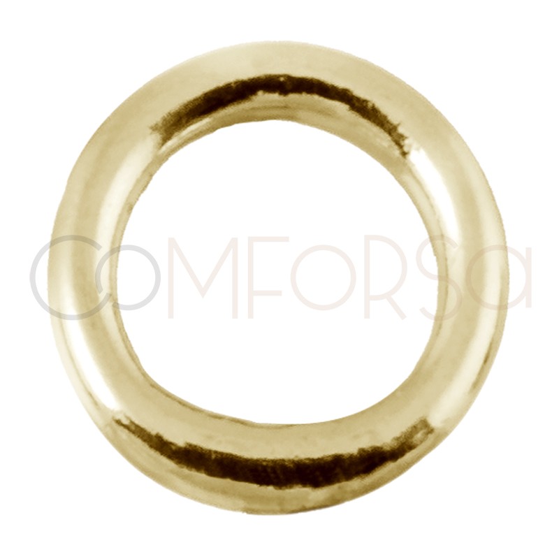 asa soldada 5 mm ext (0.8) plata baño de oro