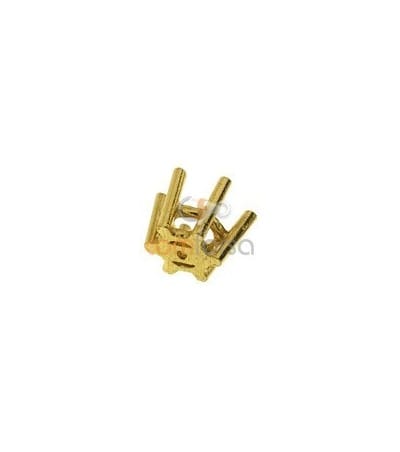 18kt Yellow gold settings 6 prongs (4.5 mm int)