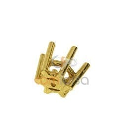 18kt Yellow gold settings 6 prongs (4.5 mm int)