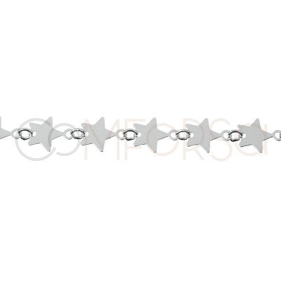 Sterling silver 925 stars chain 5.2mm (by the foot)