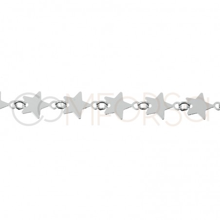 Sterling silver 925 stars chain 5.2mm (by the foot)