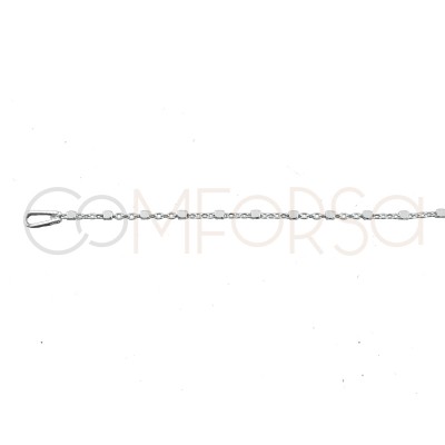 Sterling silver 925 cable chain with squares 1.2mm (out.)