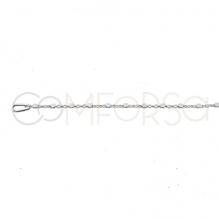 Sterling silver 925 cable chain with squares 1.2mm (out.)