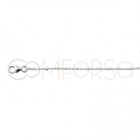 Sterling silver 925 cable chain with squares 1.2mm (out.)