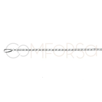 Gold-plated sterling silver 925 diamond rolo chain 1.5mm (out.)