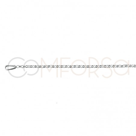 Gold-plated sterling silver 925 diamond rolo chain 1.5mm (out.)