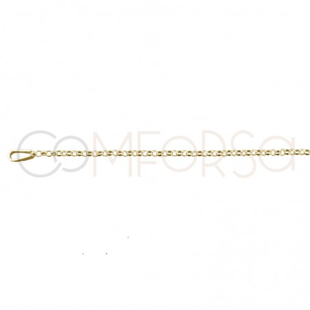 Sterling silver 925 diamond rolo chain 1.5mm (out.)