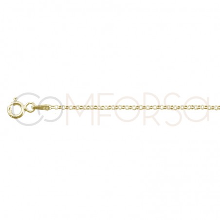 Gold-plated sterling silver 925 diamond rolo chain 1.5mm (out.)