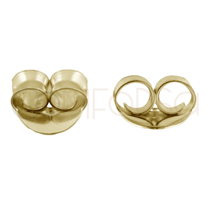Presión 7mm plata 925 chapada oro