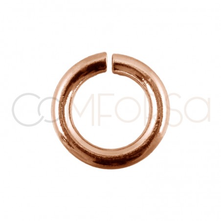 Rose Gold-plated silver jump ring 7 mm ext (1.3)