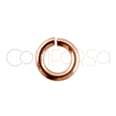 Rose gold-plated sterling silver jumpring 4 mm ext (0.8)