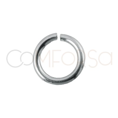 asa abierta 5mm plata 925 ml chapada en oro