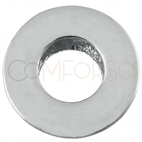 Sterling silver 925 plain donut 12.3mm