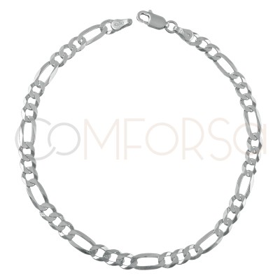 Pulsera modelo 3x1 21 cm plata 925