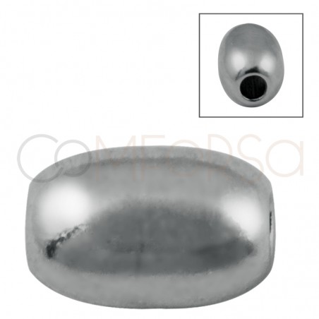 Olivina 3 mm (int 1.3 mm) plata 925 rodiada