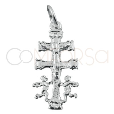 Gold-plated sterling silver 925 large Caravaca Cross 11 x 22mm