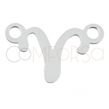 Colgante silueta Aries 8mm plata 925 plata chapada en oro