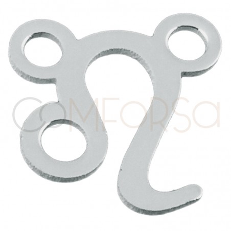 Colgante silueta Leo 8mm plata 925 chapada en oro