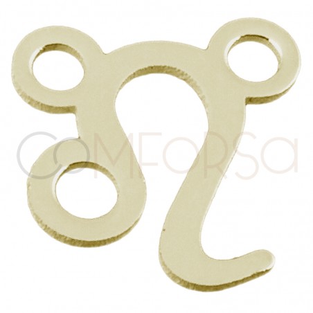 Gold-plated sterling silver 925 Leo silhouette pendant 8mm